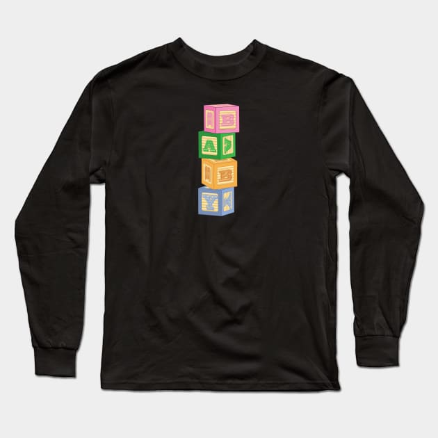 Baby Blocks Long Sleeve T-Shirt by traditionation